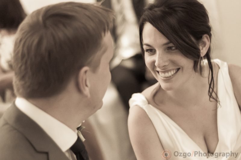 Ozgo Wedding Photography - Bride and Groom looking at eachother during ceremony