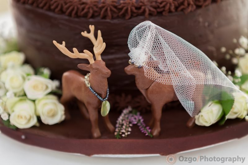 Ozgo Wedding Photography - Stag and deer on the wedding cake