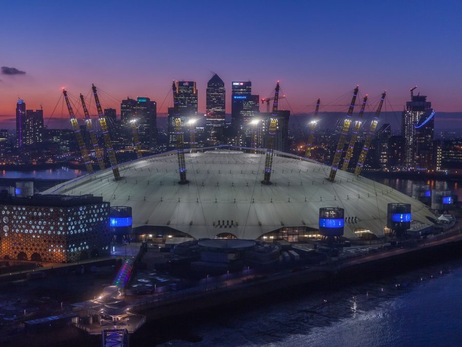 3rd place O2 Arena at sunset