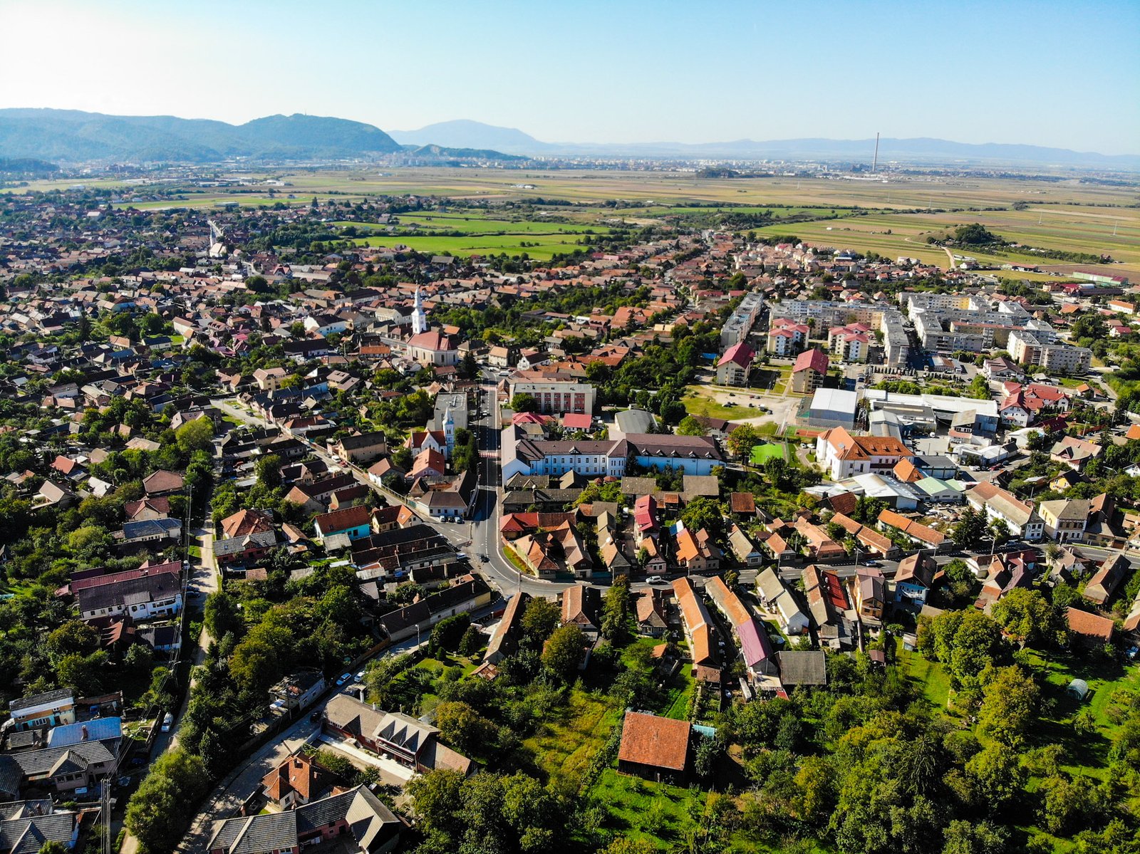 259-2020 - Aerial view of Sacele City Centre | Ozgo Productions